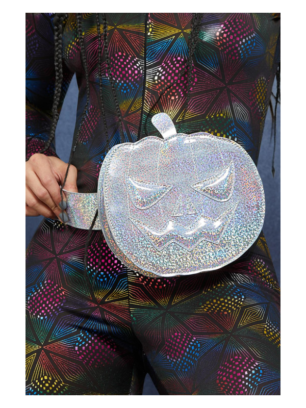 Picture of Fever Holographic Pumpkin Bum Bag, Silver 