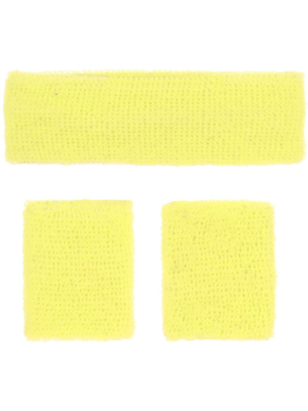 Picture of 80s Neon Sweatbands, Yellow 